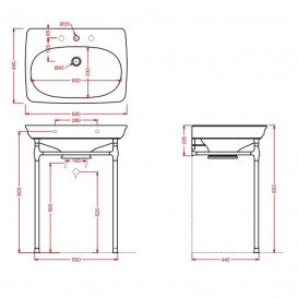 Консоль под раковину ArtCeram Civitas на 68 см розовое золото CIA001 77