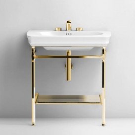 Консоль під раковину ArtCeram Civitas на 68 см із полицею-решіткою золото CIA002 73