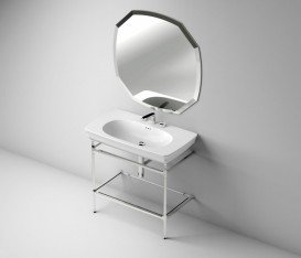 Консоль под раковину ArtCeram Civitas на 68 см с полкой хром CIA003 71