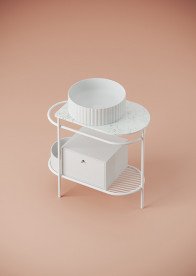 Консоль под раковину Artceram Flair 3.0 металл белый матовый ACA067 05