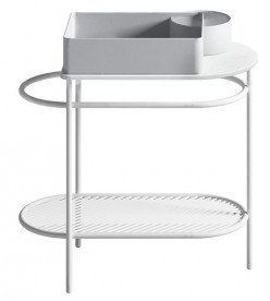 Консоль под раковину ArtCeram Flair 85x46х75,5 см белый матовый/белый мрамор каррара ACA065