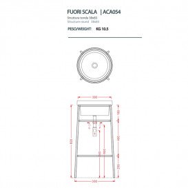 Консоль под раковину Artceram Fuori Scala на 40 см металл черный матовый ACA054 17
