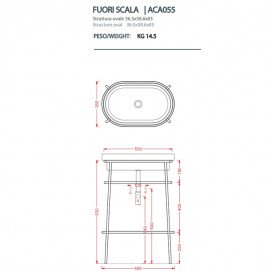 Консоль під раковину Artceram Fuori Scala на 58 см метал чорний матовий ACA055 17