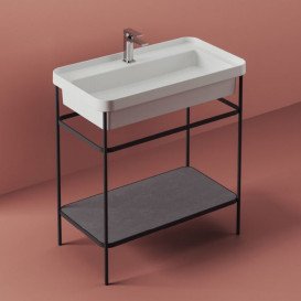 Консоль під раковину Artceram Fuori Scala на 60 см метал чорний матовий ACA056 17