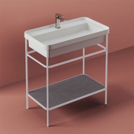 Консоль під раковину Artceram Fuori Scala на 80 см метал білий матовий ACA057 05