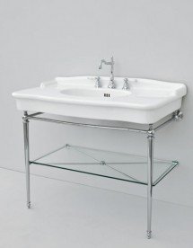 Консоль під раковину ArtCeram Hermitage на 112 см з полицею хром HEA017 71