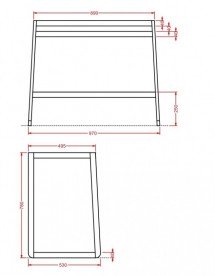 Консоль под раковину ArtCeram Naked System SLITTA на 97 см дуб ACM014