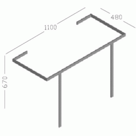Консоль під раковину Hatria Daytime 110 см хром Y0PE