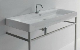 Консоль під раковину Kerasan Cento 120 см з тримачем для рушників латунь 9123K1