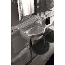 Консоль під раковину Kerasan Retro 73 см білий глянсовий ніжки хром 7362K5