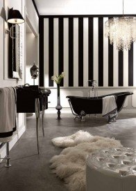 Консоль під раковину Kerasan Retro чорний глянсовий ніжки хром ручка хром з кристалом 7363K3