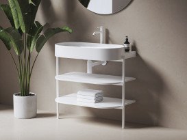 Консоль під раковину Ravak Yard 800 метал/МДФ білий матовий D80000E006