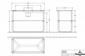 Консоль под раковину Villeroy & Boch Antheus 108,4х52,3 см нержавеющая сталь хром B0645000