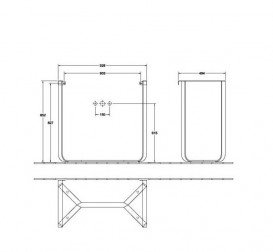 Консоль под раковину Villeroy & Boch Antheus 92,8х49,4 см нержавеющая сталь хром B0655000