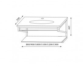 Консоль с раковиной Marsan Corner 120х50 см нержавеющая сталь/стекло золото Corner120х50gold
