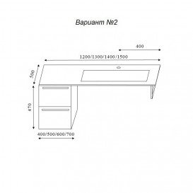 Консоль с раковиной Marsan Oscar 130х50 МДФ черный/стеклянная раковина Oscar3-130х50black