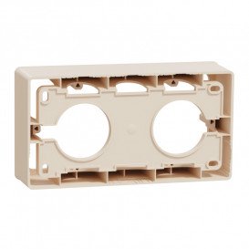 Коробка для открытой установки Schneider Electric Unica New Studio 2-постовая пластик бежевый NU800444