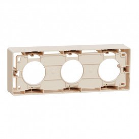 Коробка для відкритої установки Schneider Electric Unica New Studio 3-постова пластик бежевий NU800644