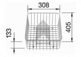 Кошик для посуду з власниками BLANCO нержавіюча сталь 507829