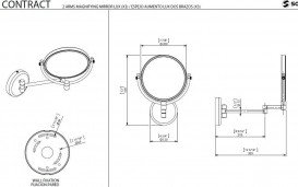 Косметическое зеркало в ванную комнату Sonia Contract-Hospitality латунь черный матовый 182800
