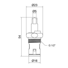 Кран-букса для змішувача Kroner KRM M981 латунь CV023714