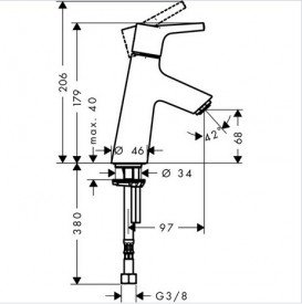 Кран для холодної води Hansgrohe колекція Talis S хром 72017000