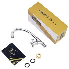 Кран для кухні на одну воду Kroner KRM Rhein-C090 одновентильний хром CV012068