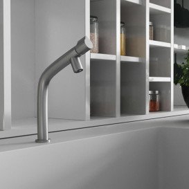 Кран для кухні на воду Kroner KRP Edelstahl Klassisch-ESG097 одновентильний нікель CV022971