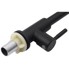 Кран для кухні на воду Kroner KRP Edelstahl Klassisch SCH098 одноважільний чорний CV032173