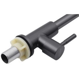 Кран для кухні на воду Kroner KRP Edelstahl Klassisch SCH098PVD одноважільний графіт CV032174