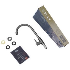 Кран для кухні на воду Kroner KRP Edelstahl Klassisch SCH098PVD одноважільний графіт CV032174