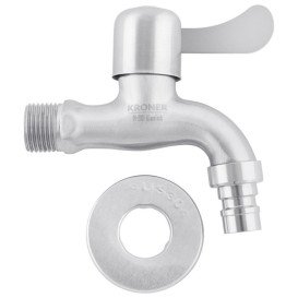 Кран для полива Kroner KRP Edelstahl Klassisch-ESG099 1/2'' НР нержавеющая сталь CV022964