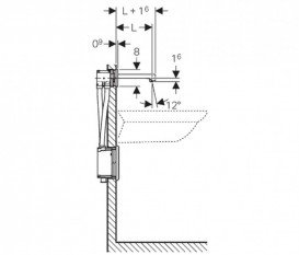 Кран для раковины Geberit Brenta электронный настенный питание от сети хром глянцевый 116.291.21.1