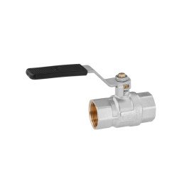 Кран шаровый Kroner KN-06/10 1'' ВВ PN40 с ручкой латунь никелированная CV033218