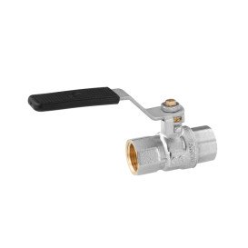 Кран кульовий Kroner KN-06/14 ½'' ВВ PN40 з ручкою латунь нікельована CV033213