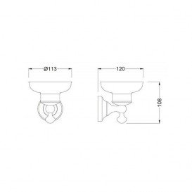 Мыльница для ванной Kraus Apollo с настенным держателем сатин KEA-16503BN 