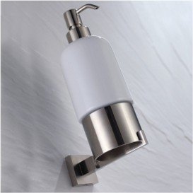 Диспенсер для жидкого мыла Kraus Aura с настенным держателем сатин KEA-14461BN