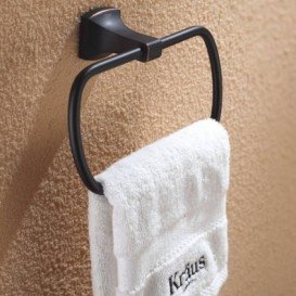 Настінний тримач-кільце для рушників Kraus Fortis латунь темний шоколад KEA-13329-ORB