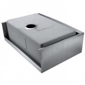 Мийка для кухні прямокутна Kraus Precision під стільницю з переднім фартухом нержавіюча сталь хром KHF200-30