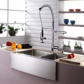 Мийка для кухні прямокутна Kraus Precision під стільницю нержавіюча сталь хром KHF203-33