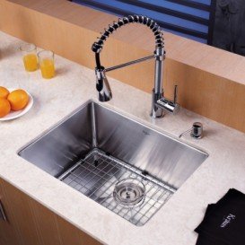 Мойка для кухни прямоугольная Kraus Precision под столешницу нержавеющая сталь хром KHU101-23