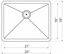 Мойка для кухни прямоугольная Kraus Precision под столешницу нержавеющая сталь хром KHU101-23