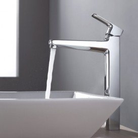 Смеситель для раковины Kraus Virtus однорычажный высокий латунь хром KEF-15500CH 