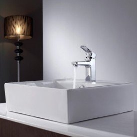 Смеситель для раковины Kraus Virtus однорычажный латунь хром KEF-15501CH