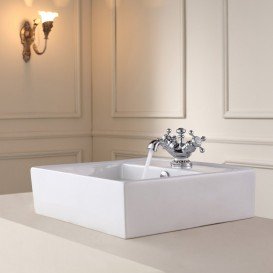 Смеситель для раковины Kraus Apollo двухвентильный латунь хром KEF-16000CH 