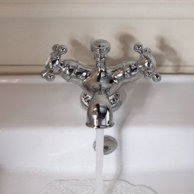 Смеситель для раковины Kraus Apollo двухвентильный латунь хром KEF-16000CH 