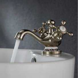 Змішувач для раковини Kraus Apollo двухвентильний латунь золото KEF-16000G