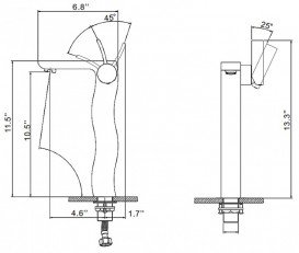 Змішувач для раковини Kraus Sonus змішувач латунь хром KEF-14600CH