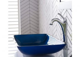 Раковина для ванної накладна скляна Kraus GVR-204-RE-15mm