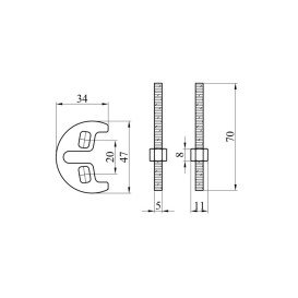 Кріплення для змішувача Kroner KRM С18 CV009869